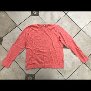 J Crew - Thin Coral Crew neck Sweater - Large